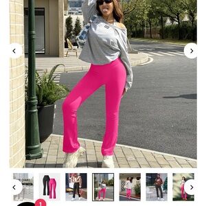 Women's Pink flare leggings